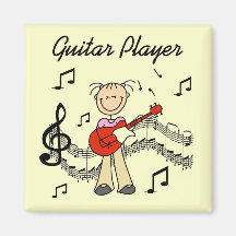 Girl Guitar Player Tshirts and Gifts Refrigerator Magnet