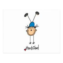 Girl Gymnast Handstands T-shirts and Gifts Post Cards