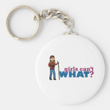 Girl Hiking Key Chain