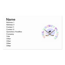 Girl Hockey Player Tshirts and Gifts Business Card Template