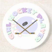 Girl Hockey Player Tshirts and Gifts Beverage Coaster