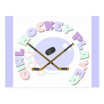 Girl Hockey Player Tshirts and Gifts Post Card