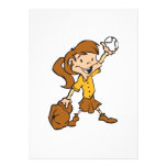 girl holding softball personalized announcement
