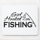 Girl Hooked on Fishing Mouse Pad