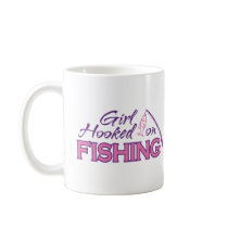 Girl Hooked on Fishing Mugs
