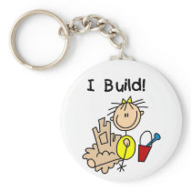 Girl I Build T-shirts and Gifts Keychain
