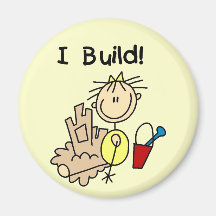 Girl I Build T-shirts and Gifts Magnet