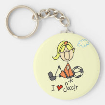 Girl I Love Soccer T-shirts and Gifts Key Chain