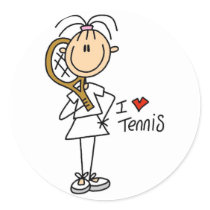 Girl I Love Tennis Stickers