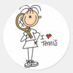 Girl I Love Tennis Stickers