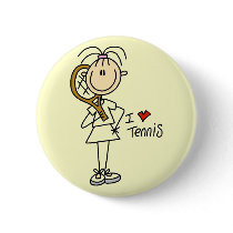 Girl I Love Tennis Tshirts and Gifts Pin