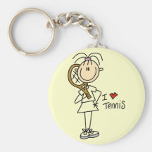 Girl I Love Tennis Tshirts and Gifts Key Chain