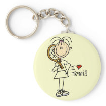 Girl I Love Tennis Tshirts and Gifts Key Chain