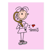 Girl I Love Tennis Tshirts and Gifts Post Cards