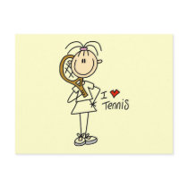 Girl I Love Tennis Tshirts and Gifts Postcard