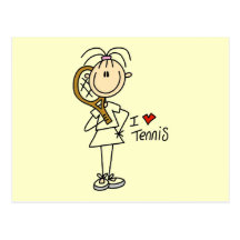 Girl I Love Tennis Tshirts and Gifts Postcard