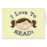 Girl I Love to Read Tshirts and Gifts Card