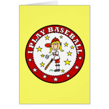 Girl I Play Baseball T shirts and Gifts Cards