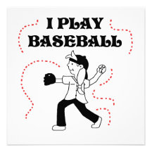 Girl I Play Baseball T shirts and Gifts Announcements