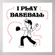 Girl I Play Baseball T shirts and Gifts Print