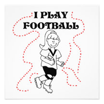 Girl I Play Football T-shirts and Gifts Personalized Announcements