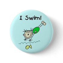 Girl I Swim T-shirts and Gifts Buttons