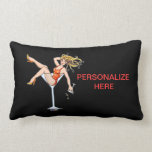 GIRL IN A MARTINI GLASS 2 LUMBAR PILLOW