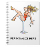 GIRL IN A MARTINI GLASS (2) NOTEBOOK - JOURNAL