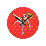 GIRL IN A MARTINI GLASS WALL CLOCK (olivia)