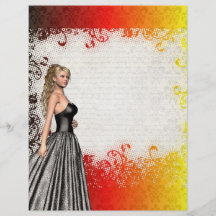 Girl in a silver gray dress custom flyer