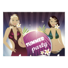 Girl in bikini vector (5) SUMMER PARTY BIKINI FUN Custom Invites