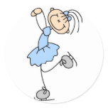 Girl In Blue Ice Skater Sticker