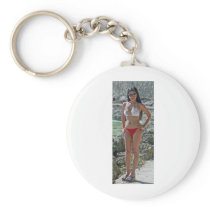 Girl in Boracay Key Chains