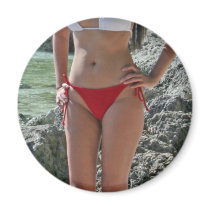 Girl in Boracay Fridge Magnet