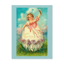 Girl In Egg Post Card