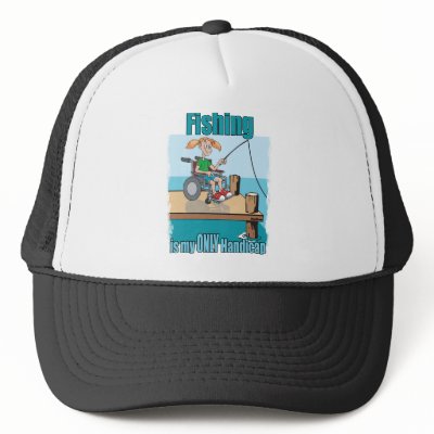 Girl in WheelChair Fishing Mesh Hats by UTeezFishing