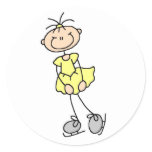 Girl In Yellow Ice Skater Sticker