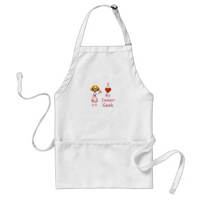 Girl Inner Geek Aprons by hdowney
