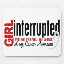 Girl Interrupted 1 Lung Cancer Mousepads