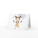 Girl Jumping Rope  T-shirts and Gifts Card