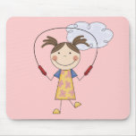 Girl Jumping Rope  T-shirts and Gifts Mouse Pad