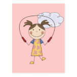 Girl Jumping Rope  T-shirts and Gifts Post Card