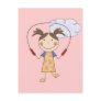 Girl Jumping Rope  T-shirts and Gifts Post Card