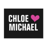 girl loves boy - heart with names (black)