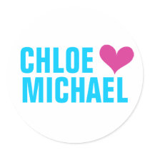 girl loves boy sticker - pink heart