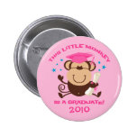 Girl Monkey Graduate Button