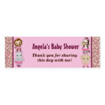 Girl MONKEY Tu Tu Cute Baby Shower Favour Tags TTC Business Cards