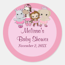 GIRL MONKEY Tu Tu Cute Baby Shower sticker TTC#2