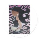 girl night out_blackgirl round sticker