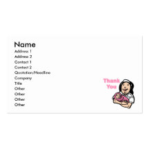 girl nurse thank you business card